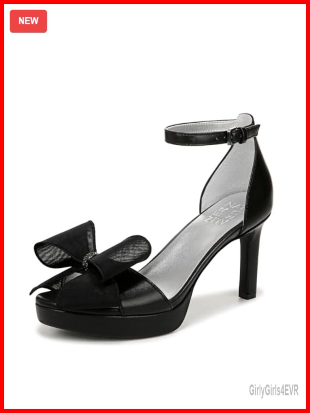 Womens Comfortable Stiletto Heeled Sandals Open Toe Ankle Strap Bow